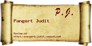 Pangert Judit névjegykártya